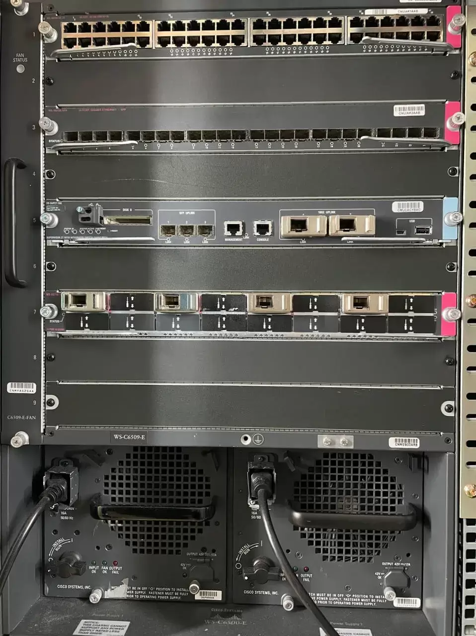Switch L3/ Router Cisco  Catalyst (WS-C6509E) (VS-S2T-10G-XL)